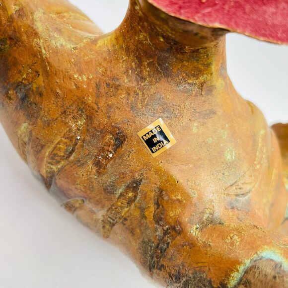 TIGER Decorative Figure Large Slinking Brass Copper Tone Item Made in India 15" - Picture 9 of 12